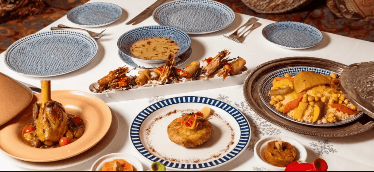 Cuisine marocaine servie au restaurant Tagine